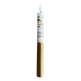 LED-CANDLE | WHITE/GOLD | 1PCS