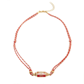 PRAYER BOX NECKLACE | CORAL | GOLD