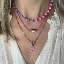 PRAYER BOX NECKLACE LOVE | PINK | SILVER/GOLD
