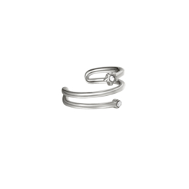 EAR CUFF | HELICAL STONE | RVS SILVER