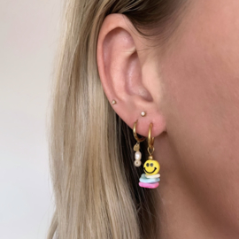 EARRING | ONE PIECE | SMILEY SHELL | RVS SILVER/GOLD