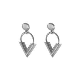 Studs - V-Earring - silver plated