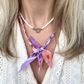 BANDANA NECKLACE | LILAC PEACH