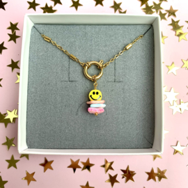 CHARM SMILEY COLOR | RVS SILVER/GOLD