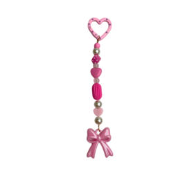 BAG/ KEY CHARM | BOW | PINK