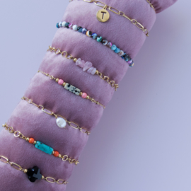 BRACELET | AGATE MULTICOLOR | RVS SILVER/GOLD