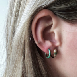 EARRINGS | GREEN | RVS SILVER/GOLD