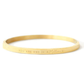 BANGLE | YOU ARE ONE IN A MILLION | RVS SILVER/GOLD