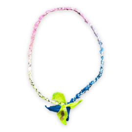 BANDANA NECKLACE | LIME BLUE PINK