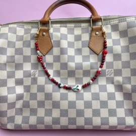 BAG/ KEY CHARM | BURGUNDY