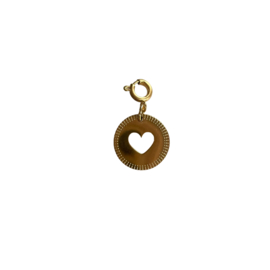 CHARM HEART ROUND | RVS SILVER/GOLD