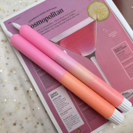 LED-CANDLE | PINK/ORANGE/PINK | 1PCS