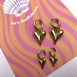 EARRINGS | HEARTS | MEDIUM | RVS SILVER/GOLD