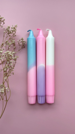 DIP-DYE CANDLE | WHITE/PINK | 1PCS