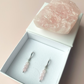 EARRINGS | ROSE QUARTZ | SILVER/GOLD PLATED