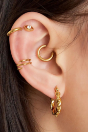 EAR CUFF | HELICAL | RVS SILVER/GOLD