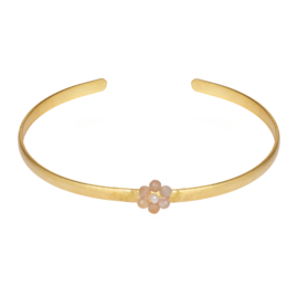 À LA | PEACH MOONSTONE WILD FLOWER | BANGLE