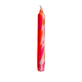 MARBLE CANDLE | NEON ORANGE/PINK | 1PCS