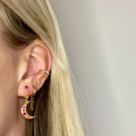 EARCANDY | SPARKLE MOON/STAR | GOLD PLATED