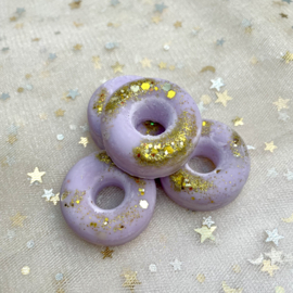 WAX MELTS | GLITTER DONUT PURPLE | LAVENDEL | 4PCS