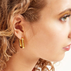 EARRINGS | SQUARE | RVS SILVER/GOLD