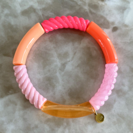 TUBE BRACELET LUX | ORANGE/PINK/PEACH