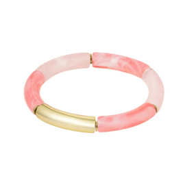 TUBE BRACELET | MARBLE SALMON