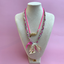 BANDANA NECKLACE | PINK BEIGE