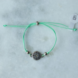 NESW Bracelet - Green - Silver plated