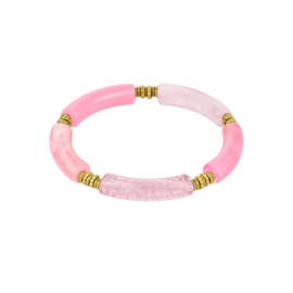 TUBE BRACELET | PINKY PINK BEADS