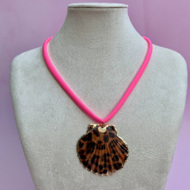 NECKLACE ELASTIC | SHELL LEOPARD