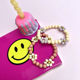 KIDS BRACELET | FLOWER | BEIGE/LILAC