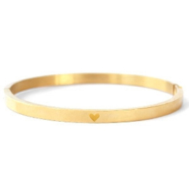 BANGLE | HEART | RVS SILVER/GOLD