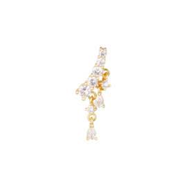 ONE PIECE STUD | SPARKLE | SILVER/GOLD PLATED