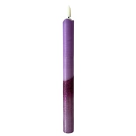 LED-CANDLE | LILAC GLITTER | 1PCS