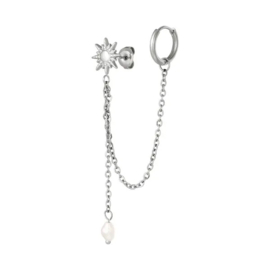 EARCANDY | STAR/PEARL CHAIN | RVS SILVER