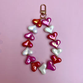 PHONE CORD | BIG HEARTS | PINK/RED/WHITE