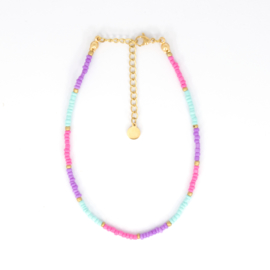 MINI BEADS ANKLET | PINK/PURPLE/MINT