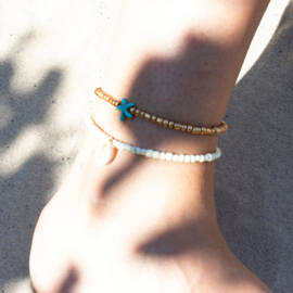 BEADS ANKLET | SHELL | PEARL