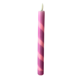 LED-CANDLE | PINK/LILAC SWIRL | 1PCS