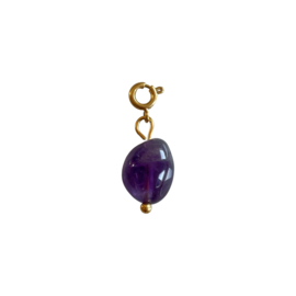 CHARM AMETHYST | RVS SILVER/GOLD