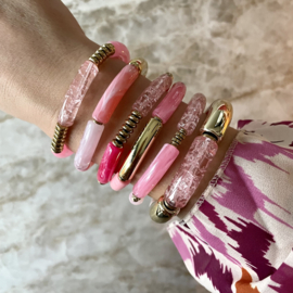 TUBE BRACELET | PINKY PINK BEADS