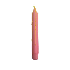 DIP-DYE DRIPPIE CANDLE | PINK/YELLOW | 1PCS