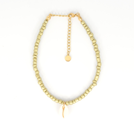 BEADS ANKLET | SHELL | GOLD