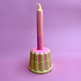 DIP-DYE DRIPPIE CANDLE | PINK/YELLOW | 1PCS