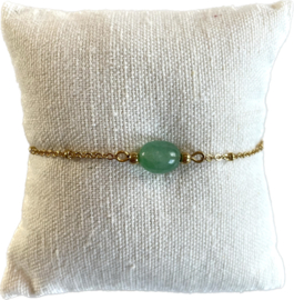 RVS BRACELET | AVENTURINE | RVS SILVER/GOLD