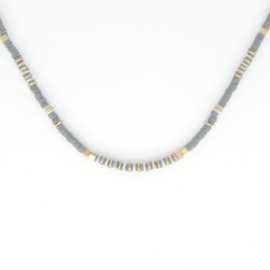 NECKLACE | RUBBER BEADS | GREY 1