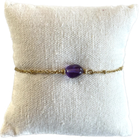 RVS BRACELET | AMETHYST | RVS SILVER/GOLD