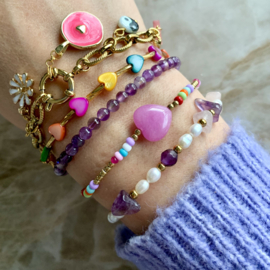 BRACELET | AMETHYST | RVS SILVER/GOLD