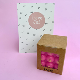 BUBBLE CANDLE RAVIE | NEON PINK SMALL | 1PCS